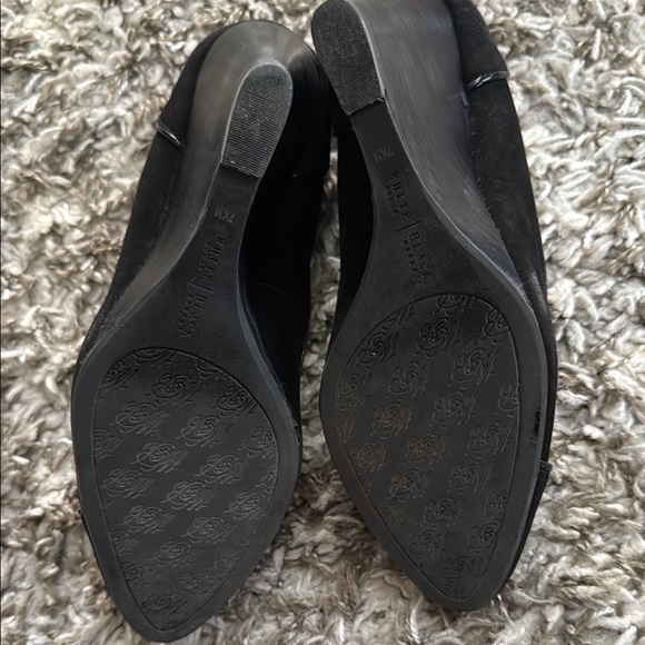 WHBM Black Suede Wedges for Women - Picture 8 of 13